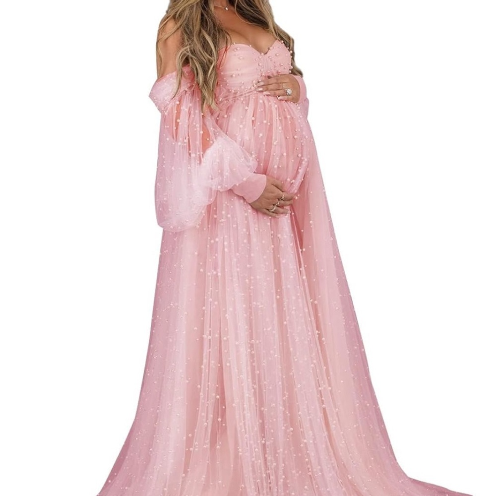Elegant Pink Maxi Dress